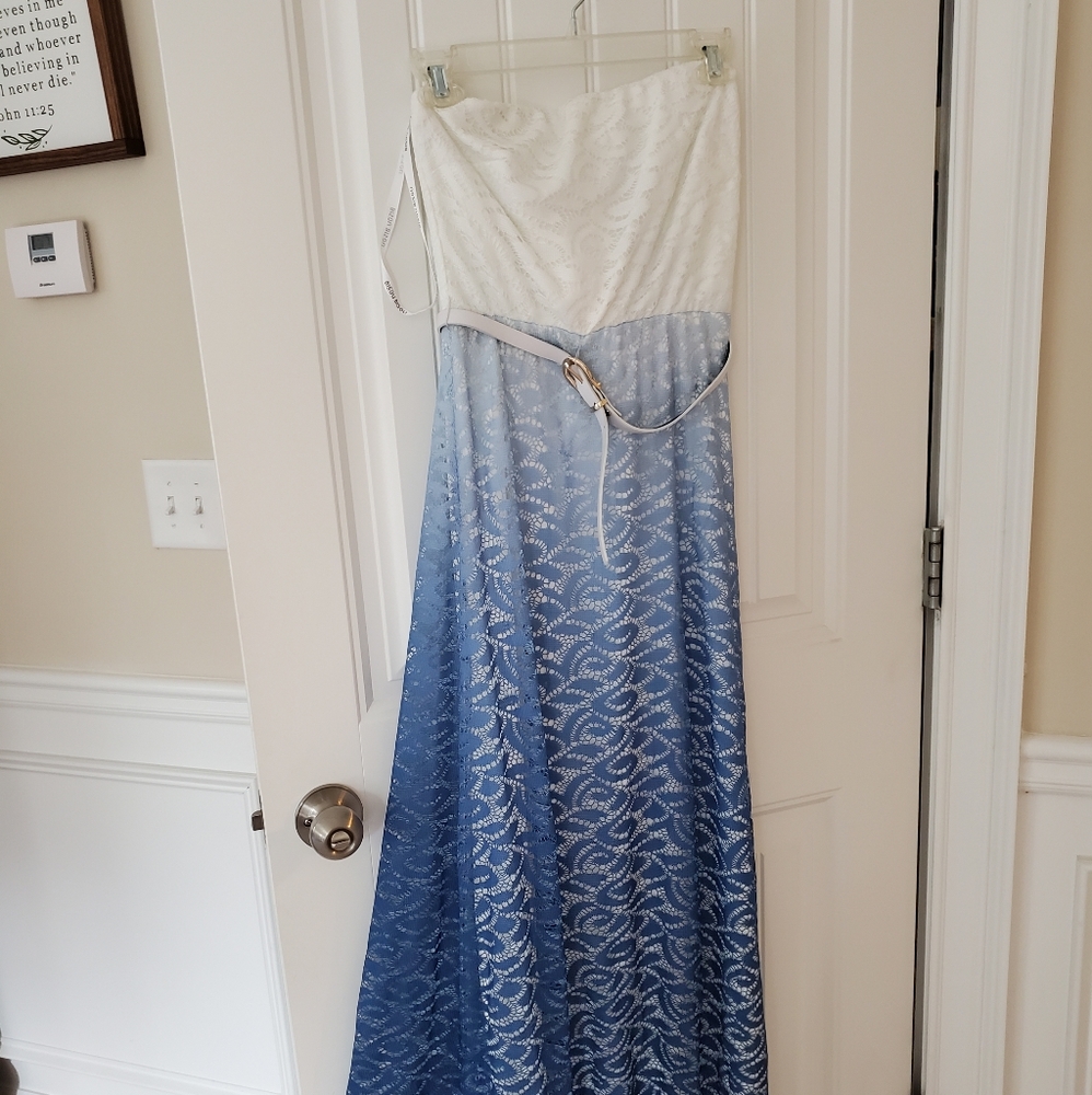 Strapless Lace Bisou Bisou Maxi Dress new w tags Size 4